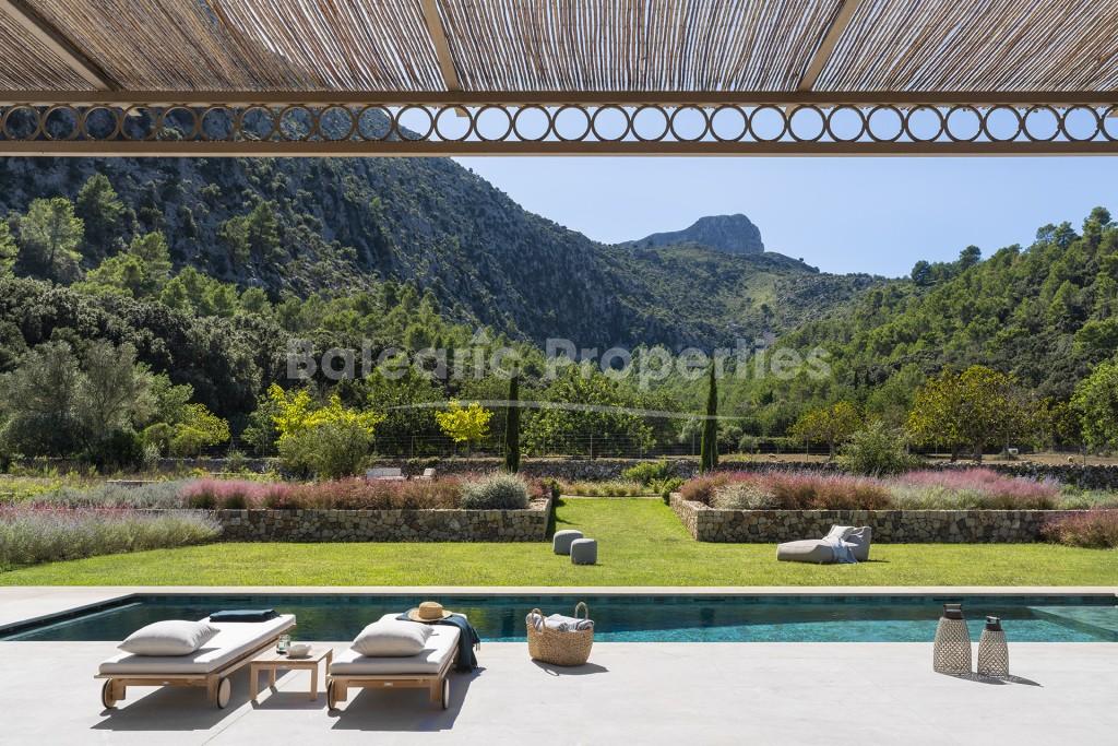 New stately villa with panoramic mountain views for sale in Pollensa, Mallorca