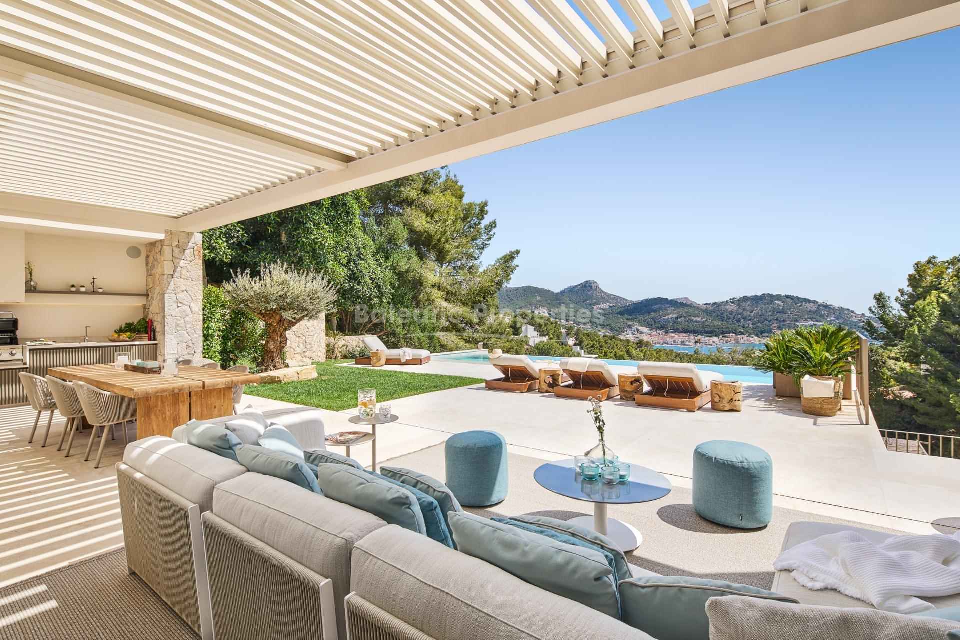 Luxury villa with harbour views in Puerto Andratx, Mallorca – premium real estate in a prestigious marina setting